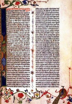 A page from the Gutenberg Bible