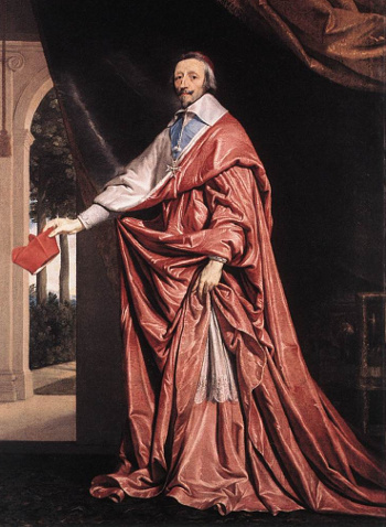  Cardinal Richelieu, portrait by Philippe de Champaigne (c. 1637).