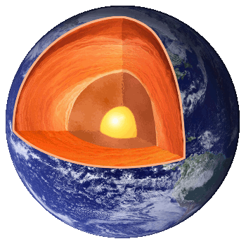 Image exposing Earth's interior.