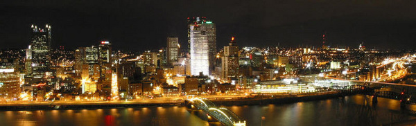 Pittsburgh at night.