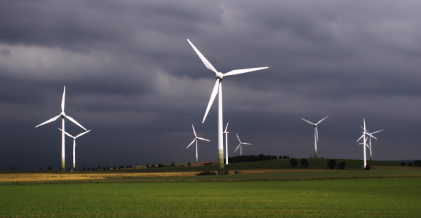 Wind Park in Saxony, Germany