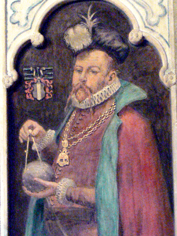 Tycho Brahe portrait in Copenhagen City Hall.