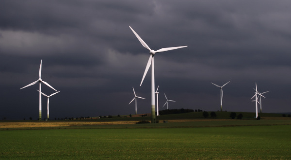 Wind Park in Saxony, Germany