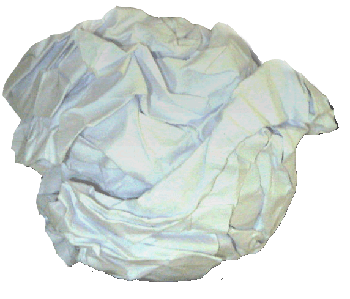 Crumpled ball of paper