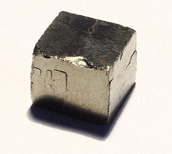 A pyrite cube.