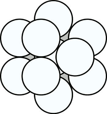 Arrangement of spheres in space