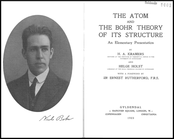 Frontpiece of H. A. Kramers and H. Holst, 'The Atom and the Bohr Theory of its Structure,' (Gyldendal, London), 1923