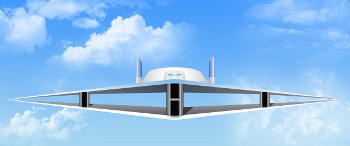 Conceptual drawing of a supersonic biplane