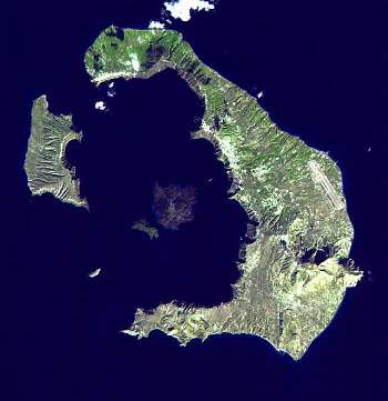 Landsat image of Santorini