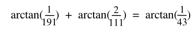 Arctan equation