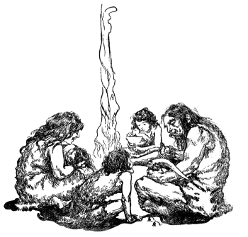 'Caveman' family campfire (Margaret A. McIntyre)