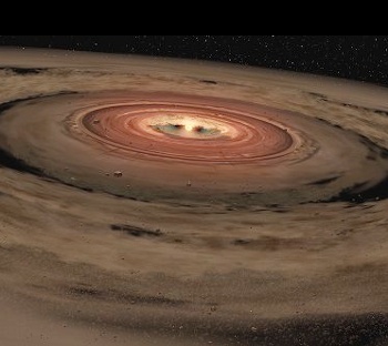 Artist's conception of a protoplanetary disk.