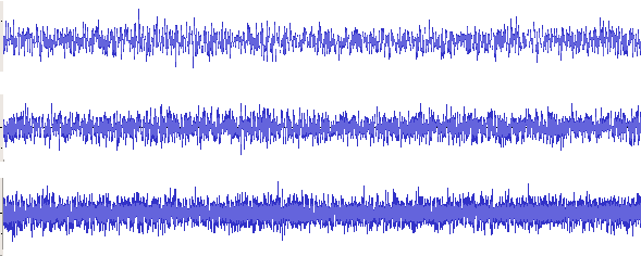 White noise signals at 1:2:4 time scales