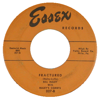 Label for 'Fractured,' a 45-RPM record by Bill Haley and the Comets