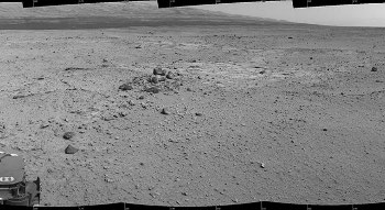 Curiosity rover view on Sol (Martian day) 376.