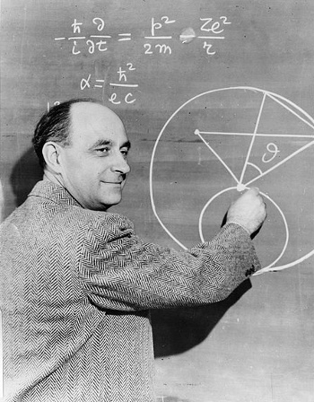Enrico Fermi with alpha equation