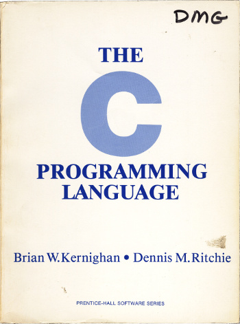 Cover of the 1978 first edition of The C Programming Language by Brian W. Kernighan and Dennis M. Ritchie