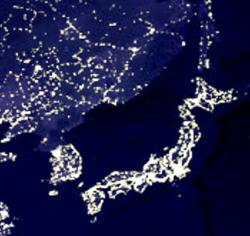 North Korea satellite night image
