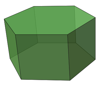 An hexagonal prism