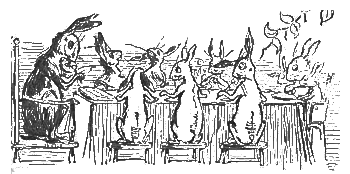 Br'er Rabbit at the table.