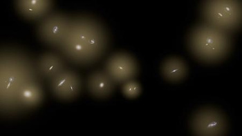Artist's conception of star halos around galaxies