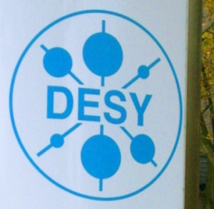 DESY logo on its entrance sign