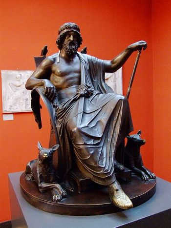 Norse god, Odin, H. E. Freund sculpture (1825-1827)
