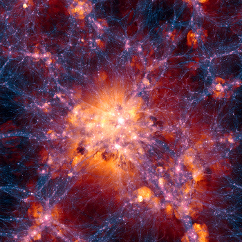 Computer simulation of the cosmic web