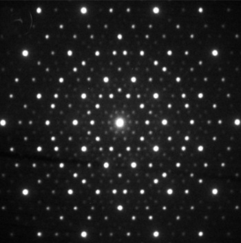 10-fold diffraction pattern of a quasicrystal