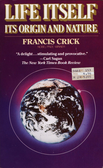 Francis Crick, Life Itself book cover.