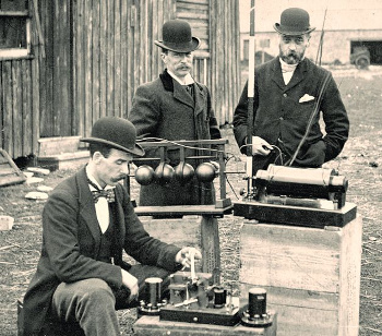 Marconi wireless test at Flat Holm island, 13 May 1897