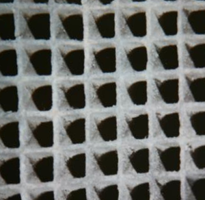 A catalytic converter core (detail)