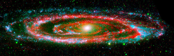 Composite image of the Andromeda Galaxy in UV and deep IR