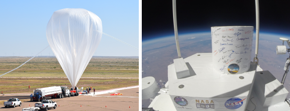 NASA RaD-X radiation survey balloon and spacecraft