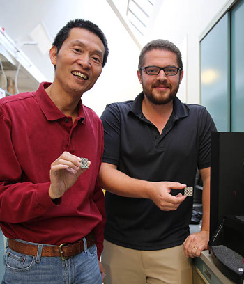 Morris Wang (left) and Thomas Voisin of LLNL.