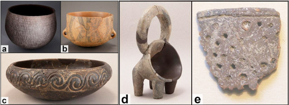 Examples of pottery types from the Dalmatian Neolithic.