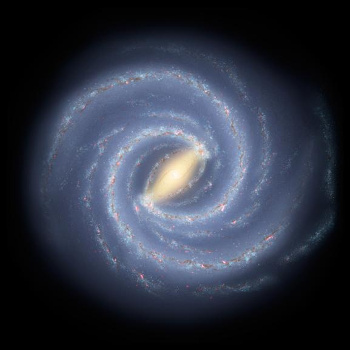 Artist's conception of the Milky Way galaxy, based on data from the Spitzer Space Telescope