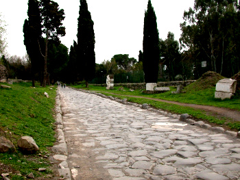 Extant portion of the Appian Way (Via Appia) in Rome