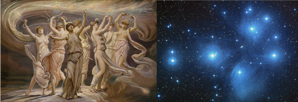 The Pleiades of mythology and astronomy