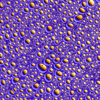 Proliferating peptide droplets