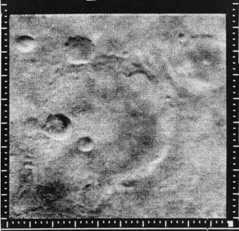 Photo of Mars taken by Mariner 4, July 14, 1965